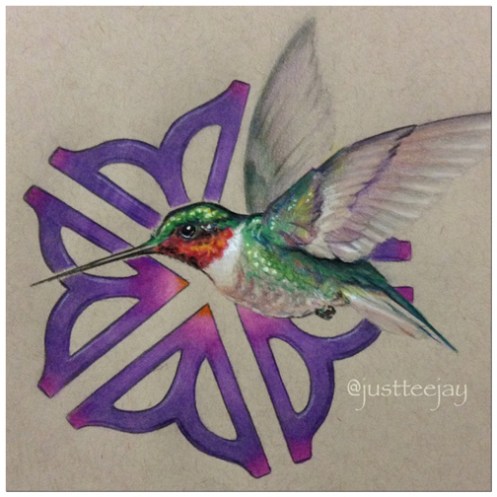 rochester flower with humminbird