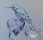 Day001BirdHeartBandAid