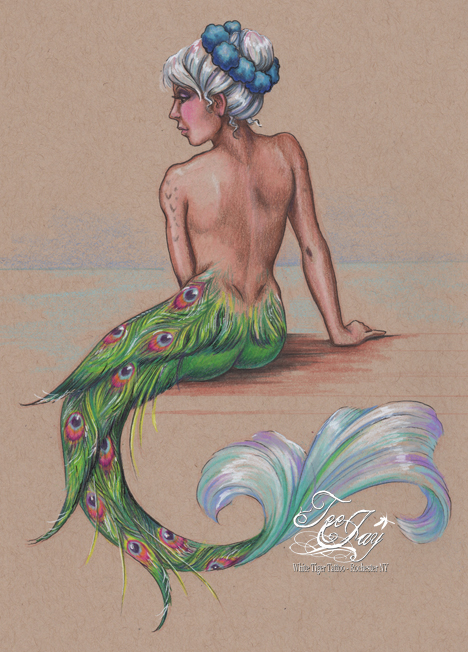 peacock tail mermaid