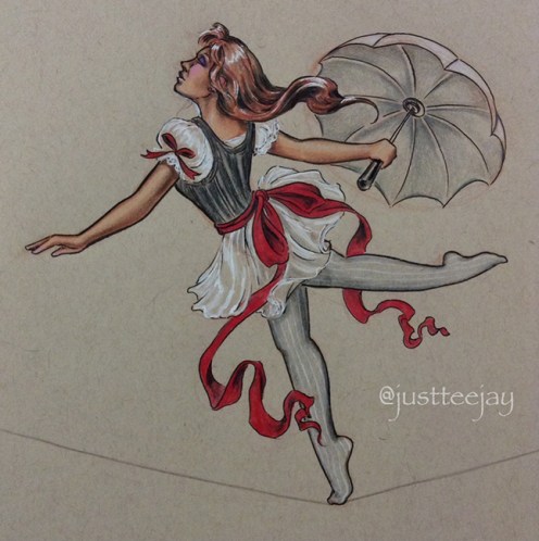 balancing act - tightrope walker