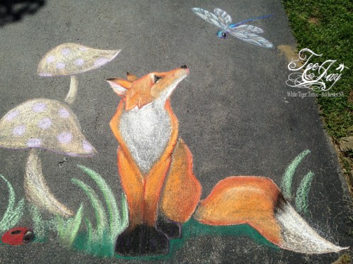 sidewalk fox