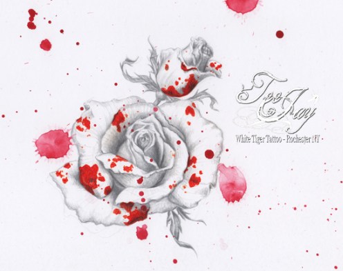 day079silverpointpaintingtherosesred