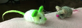 needle felted mice