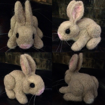 needle felted bunny