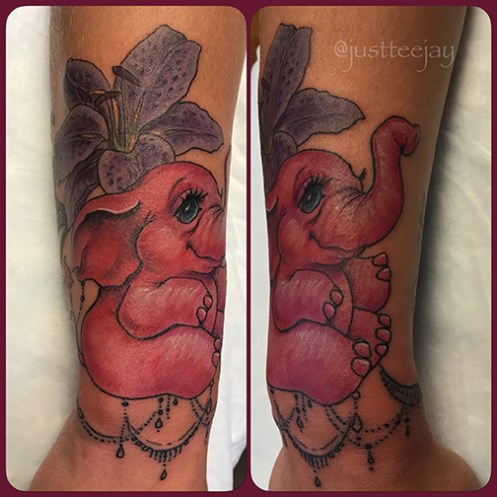cute elephant tattoo