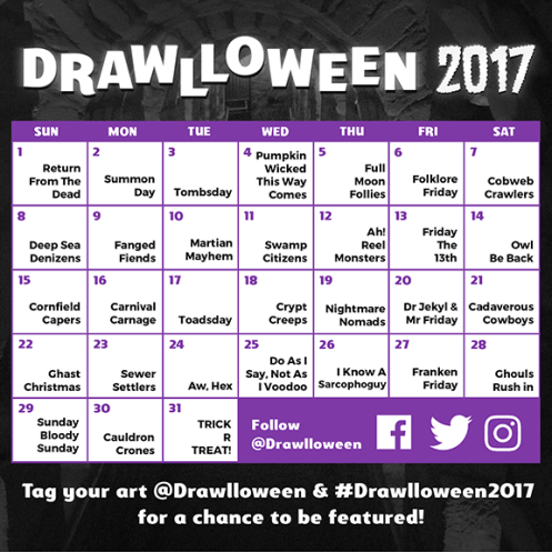 drawlloween prompts 2017