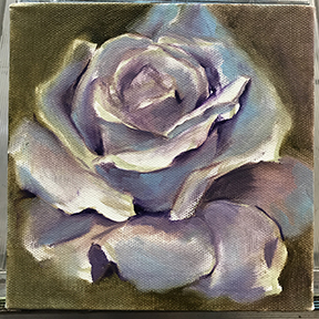 rose underpainting