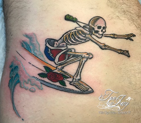 rick griffin surfing skeleton