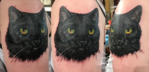 cat portrait tattoo