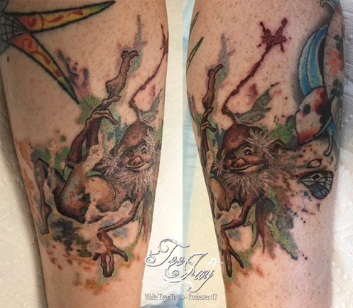 pressed fairy tattoo