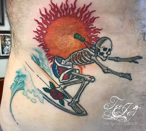rick griffin surfing skeleton tattoo