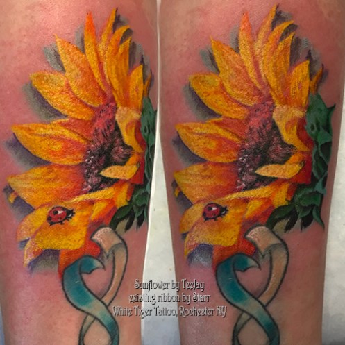 sunflower tattoo