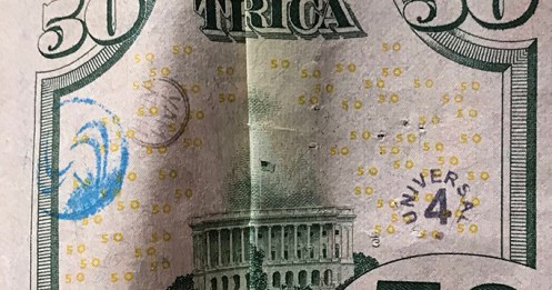 universal 4 stamp on bill