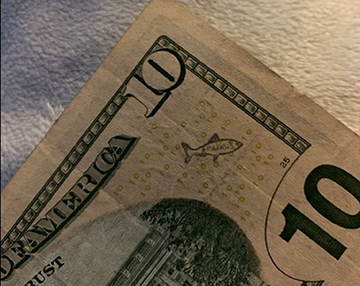 Francis Fish stamp on $10 bill