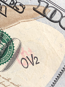 OV2 stamp on $100