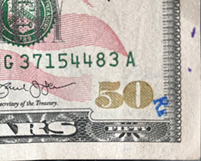 Rm or Rk stamped on bill