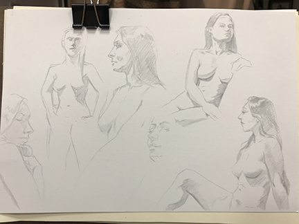 figure drawing silverpoint